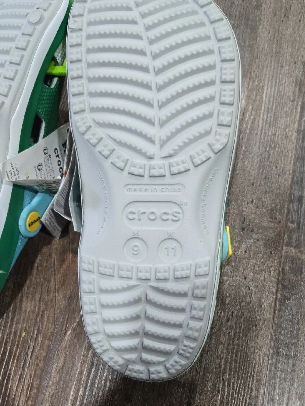 CROCS Men's South Park Green, White & Blue Clog with Character Jibbitz